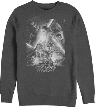 Men's Star Wars The Force Awakens Poster Sweatshirt - Charcoal Heather - 2X Large
