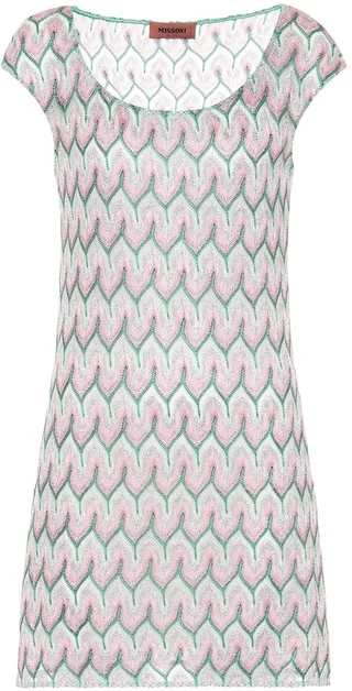 Stretch-silk knit minidress