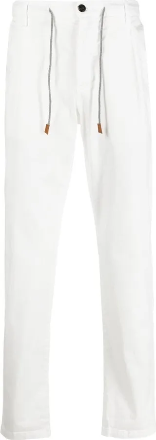 Drawstring Straight-Leg Trousers