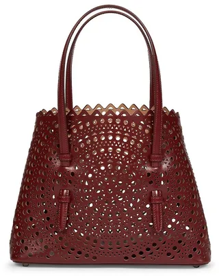 Mini Mina Perforated Leather Tote