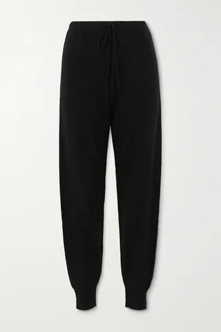 Madeleine Thompson - Working Girl Cashmere Track Pants - Black