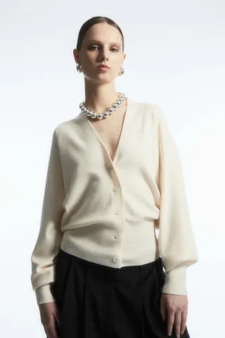 Waisted V-Neck Cardigan
