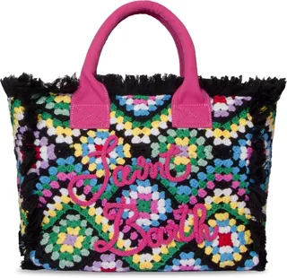 Crochet Shoulder Bag With Multicolor Pattern