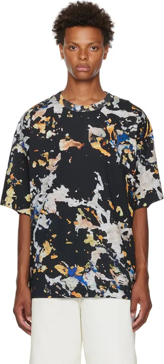 Dries Van Noten Black Ink Splat T-Shirt