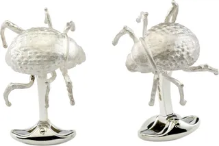 Deakin & Francis - Deakin & Francis Sterling Silver Tok Tokkie Beetle Cufflinks