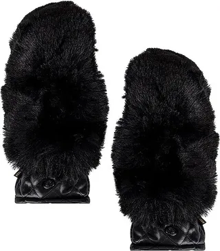 Hill Faux Fur Mittens