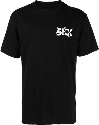 Black Slogan Print T-Shirt