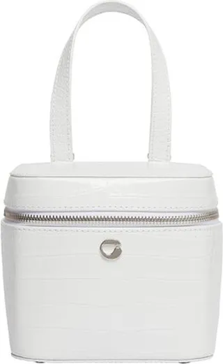 Croc-effect vanit e-bag