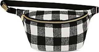 Stoney Clover Lane Black Novelty Jumbo Plaid Belt Bag