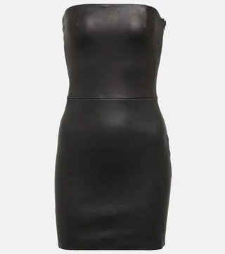 Amina leather minidress