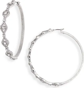 56mm Crystal Hoop Earrings