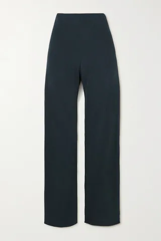Vince - Crepe Straight-leg Pants - Blue