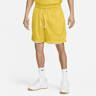 Nike Men's Dri-FIT Standard Issue Reversible 6" Basketball Shorts in Yellow