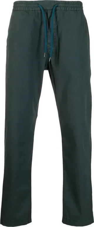 Drawstring-Waist Straight-Leg Trousers