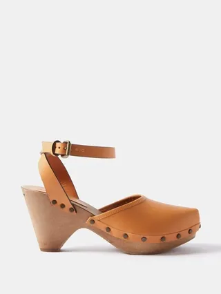 Tulka 60 Leather Clog Pumps