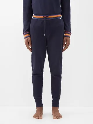 Striped-waistband Cotton Pyjama Bottoms