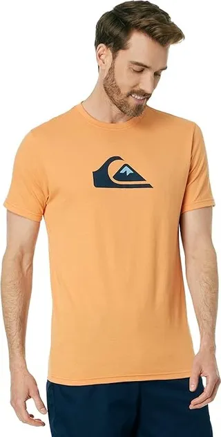 Quiksilver Comp Logo Short Sleeve Tee (Copper Tan) Men's Clothing