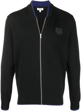 Zip-Through Knitted Bomber Jacket
