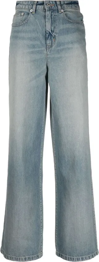 Logo-Patch Wide-Leg Jeans