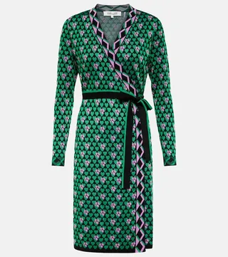 Printed wrap dress