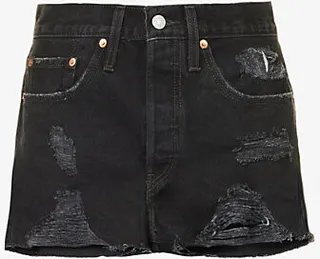 Womens Stowaway 501 Original High-rise Denim Shorts