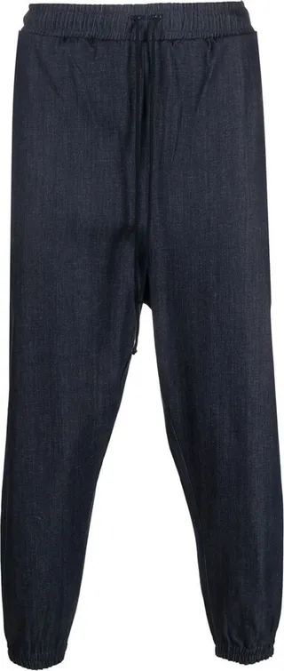 Cropped Tapered-Leg Trousers