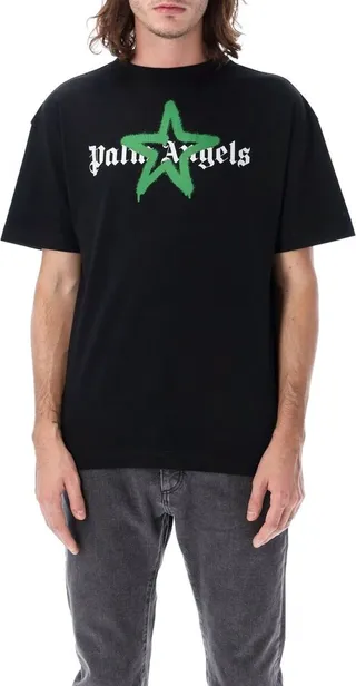 Palm Angels Star Sprayed Crewneck T-Shirt