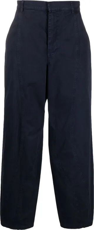High-Rise Straight-Leg Trousers