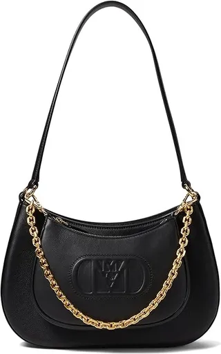 MCM Mode Travia Leather Shoulder Medium (Black) Handbags