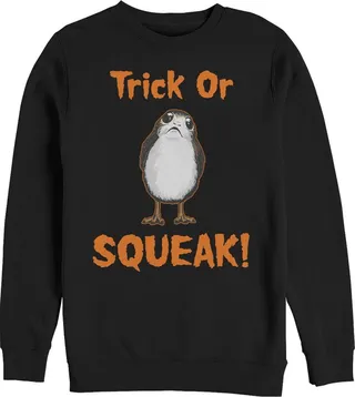 Men's Star Wars The Last Jedi Halloween Porg Squeak Sweatshirt - Black - Small