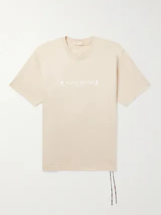 Glittered Logo-Print Cotton-Jersey T-Shirt