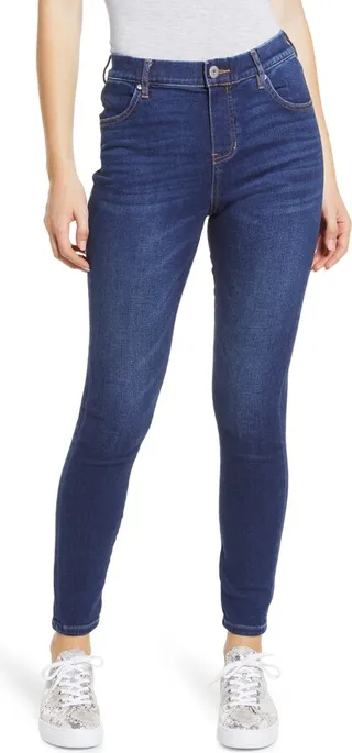 Valentina Pull-On High Waist Ankle Skinny Jeans