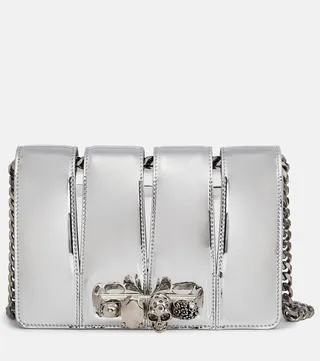Metallic shoulder bag
