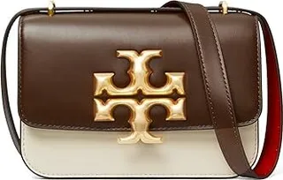 Tory Burch Eleanor Color-Block Small Convertible Shoulder Bag (Cold Brew) Handbags