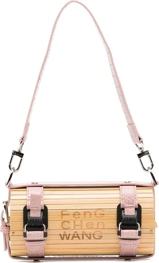 Logo-Print Bamboo Shoulder Bag