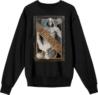 Moon Knight Marc Spector Square Frame with Cape and Hood Men’s Black Sweatshirt-XXL