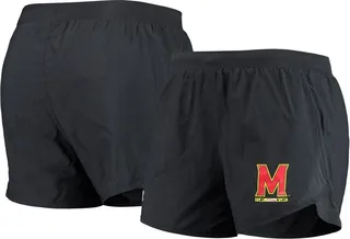 Women's Under Armour Black Maryland Terrapins Fly By Run 2.0 Performance Shorts