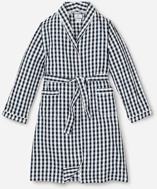 Petite Plume™ men's robe in gingham