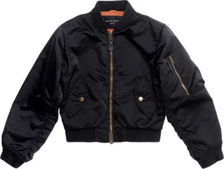 BALENCIAGA- Logo Nylon Bomber Jacket