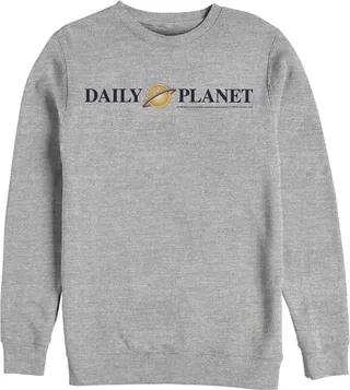Men's Superman Daily Planet Logo Sweatshirt - Athletic Heather - X Large