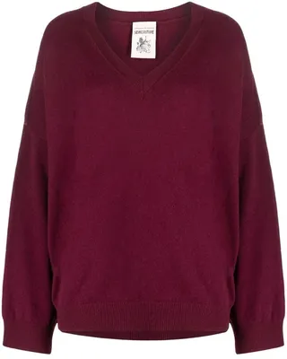 Instarsia-Logo V-Neck Jumper
