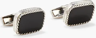 Sterling silver onyx cufflinks
