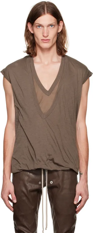 Rick Owens Gray Double Dylan T-Shirt