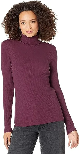 Michael Stars Bell Turtleneck (Plum) Women's Clothing