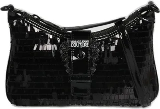 Versace Jeans Couture Sequin Logo-Plaque Zipped Shoulder Bag