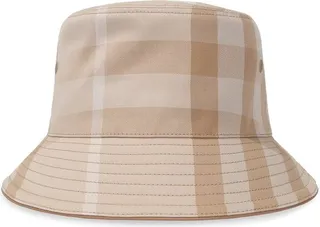 Burberry Checked Dropped-Brim Bucket Hat