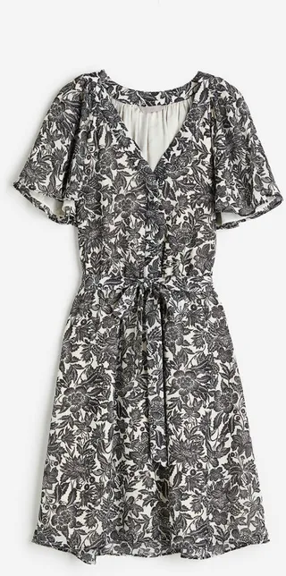 V-neck Chiffon Dress