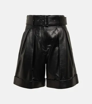 Leather shorts