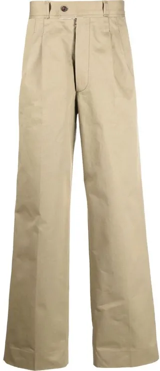 Mid-Rise Straight-Leg Trousers