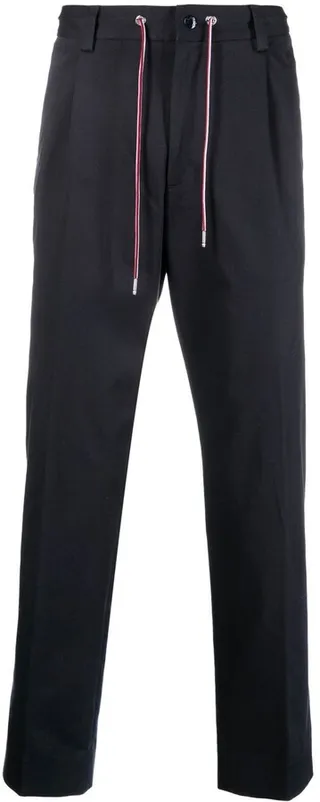 Drawstring-Waistband Tapered Trousers